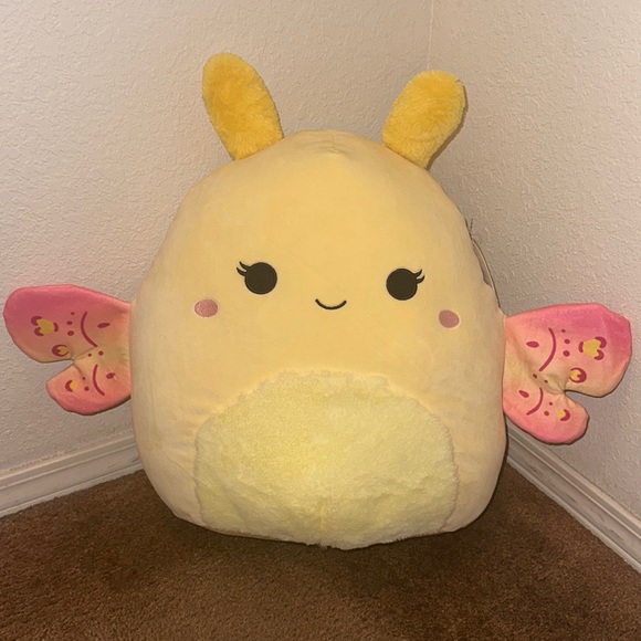 Squishmallows Other - NWT Miry the Yellow Fuzzy Belly Moth Squishmallow 16”